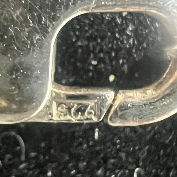 Blue Lapis and Impression Jasper Precious Stones Sterling Silver Clasp Necklace - Picture 5 of 10